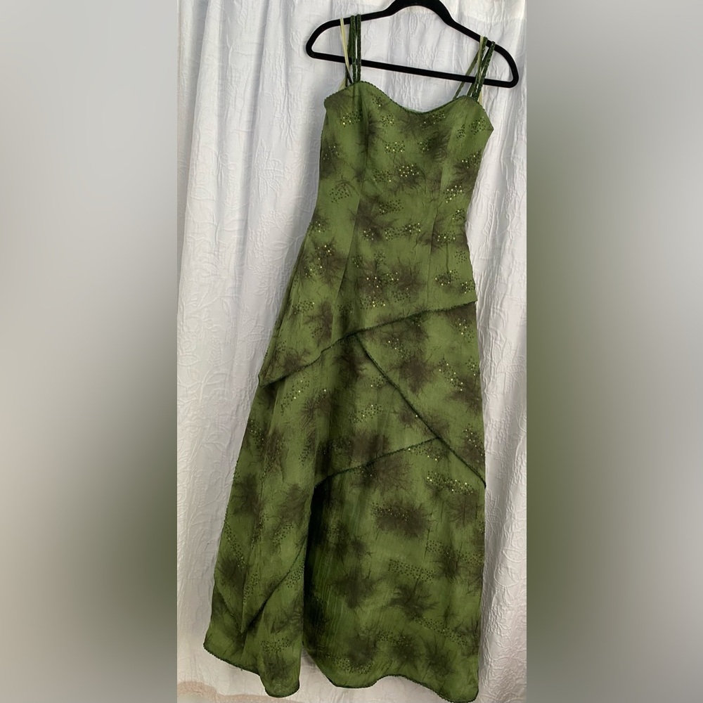 Coli Couture Beautiful Green Sequins and Beaded Dress Size 8